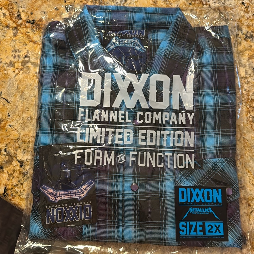 Limited Edition Metallica Dixxon Flannel Company button down size 2X